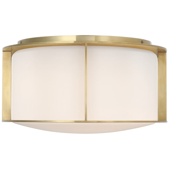 Visual Comfort Signature BBL 4191SB-WG LED Flush Mount, Soft Brass