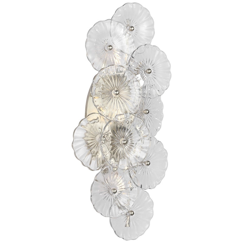 Visual Comfort Signature JN 2035BSL-CG LED Wall Sconce, Burnished Silver Leaf