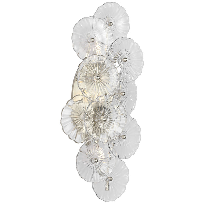Visual Comfort Signature JN 2035BSL-CG LED Wall Sconce, Burnished Silver Leaf