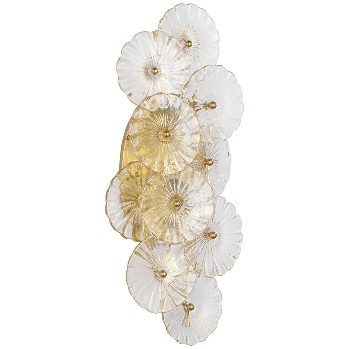 Visual Comfort Signature JN 2035HAB-GF LED Wall Sconce, Hand-Rubbed Antique Brass