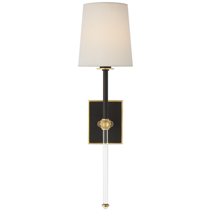 Visual Comfort Signature JN 2052MBK/CG-L-CL LED Wall Sconce, Matte Black and Crystal