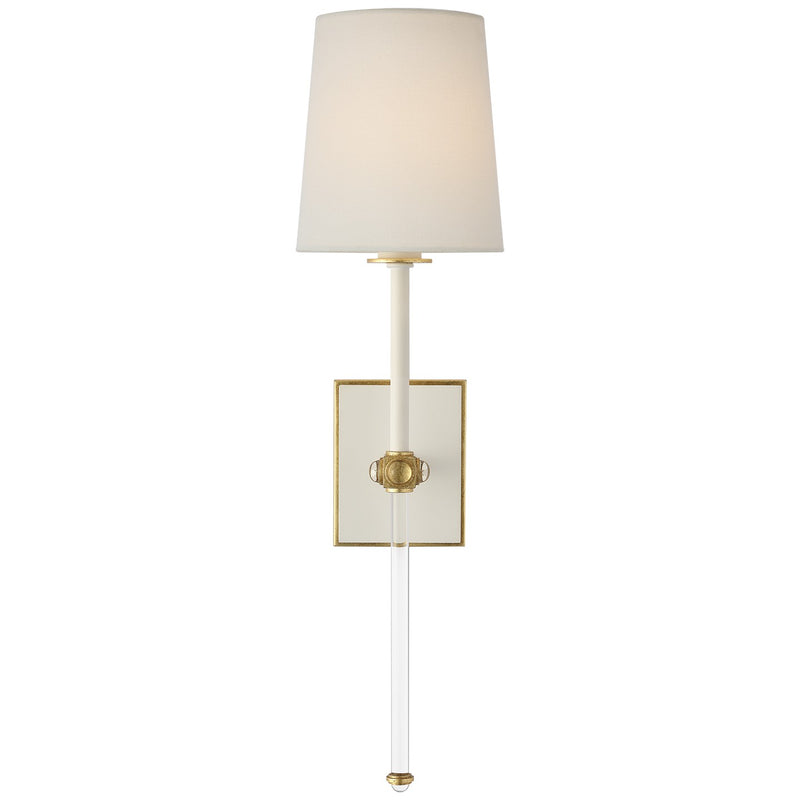 Visual Comfort Signature JN 2052WHT/CG-L-CL LED Wall Sconce, Matte White and Crystal