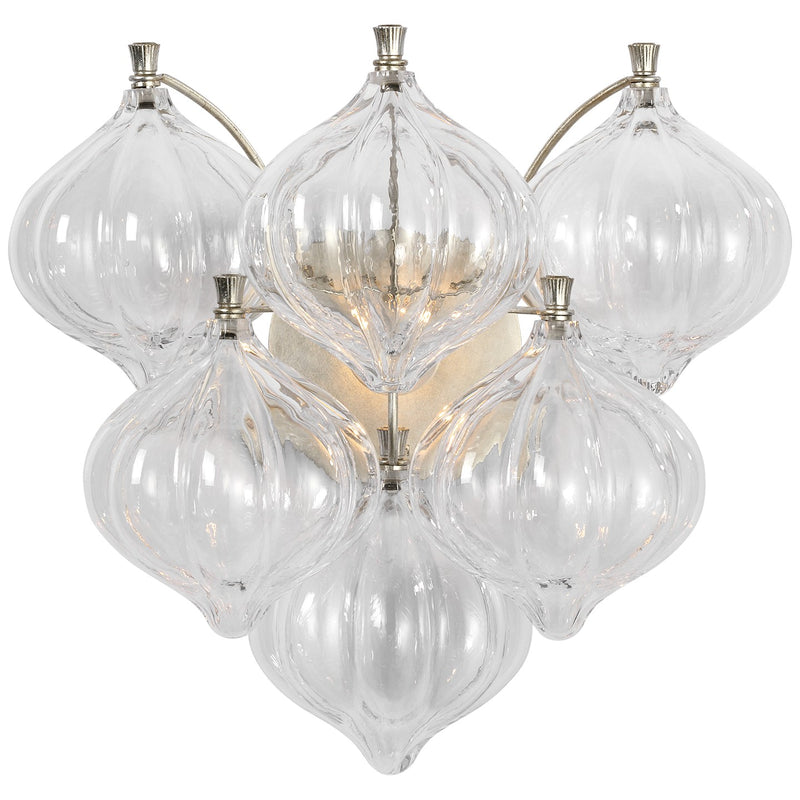 Visual Comfort Signature JN 2146BSL-CG LED Wall Sconce, Burnished Silver Leaf