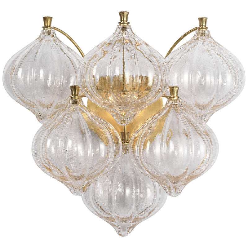 Visual Comfort Signature JN 2146HAB-GF LED Wall Sconce, Hand-Rubbed Antique Brass
