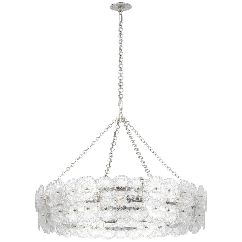 Visual Comfort Signature JN 5037BSL-CG LED Chandelier, Burnished Silver Leaf