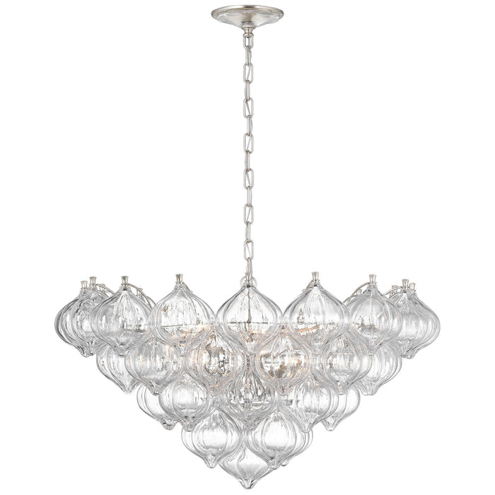 Visual Comfort Signature JN 5145BSL-CG LED Chandelier, Burnished Silver Leaf
