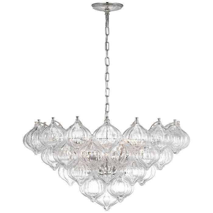 Visual Comfort Signature JN 5145PN-CG LED Chandelier, Polished Nickel
