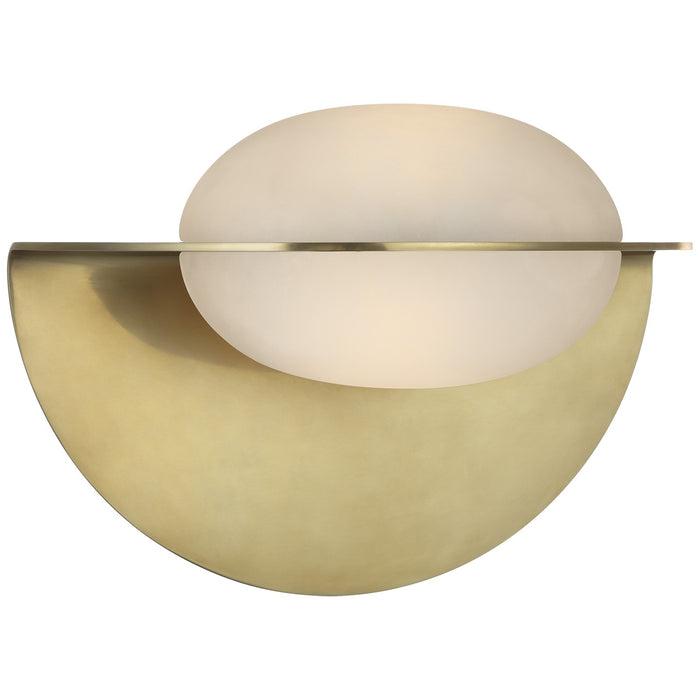 Visual Comfort Signature KW 2001AB-ALB LED Wall Sconce, Antique-Burnished Brass