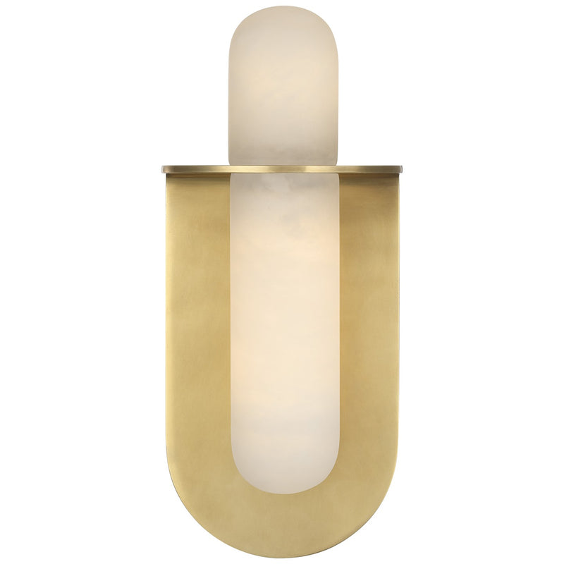 Visual Comfort Signature KW 2003AB-ALB LED Wall Sconce, Antique-Burnished Brass