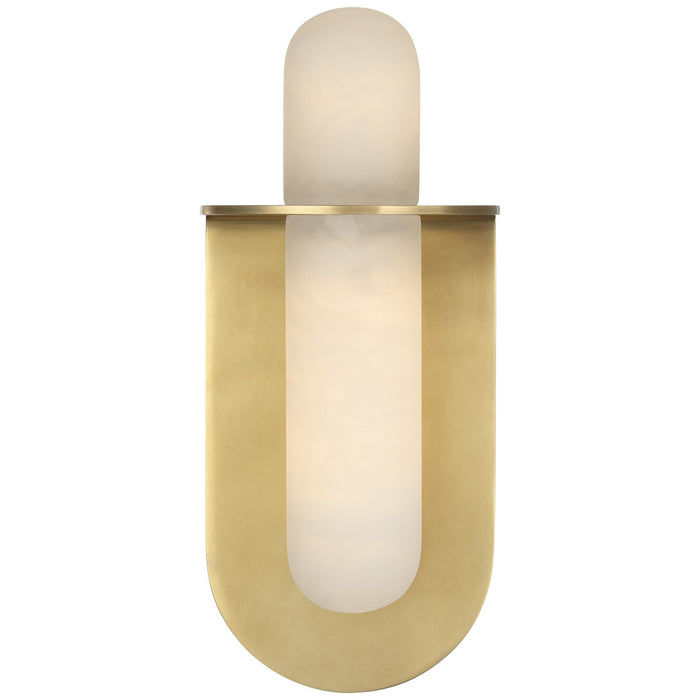 Visual Comfort Signature KW 2003AB-ALB LED Wall Sconce, Antique-Burnished Brass
