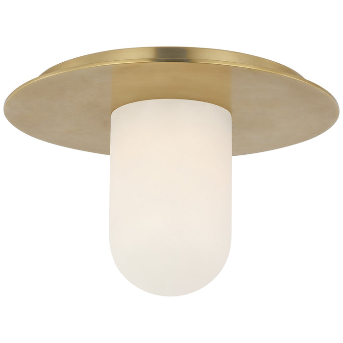 Visual Comfort Signature KW 4006AB-ALB LED Flush Mount, Antique-Burnished Brass