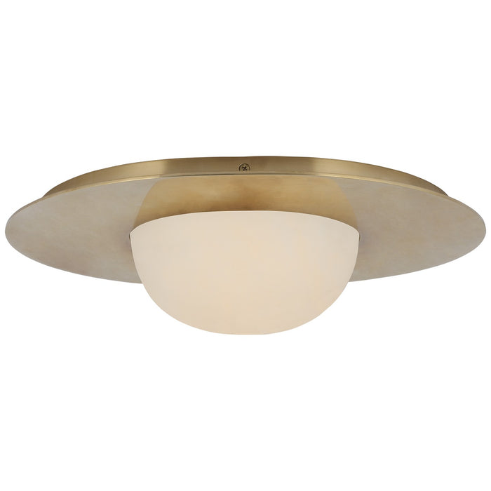 Visual Comfort Signature KW 4007AB-ALB LED Flush Mount, Antique-Burnished Brass
