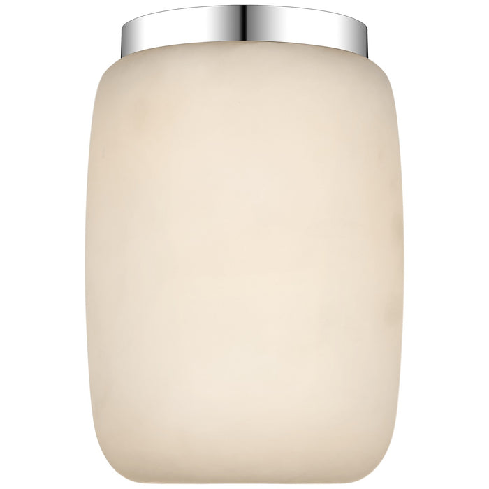 Visual Comfort Signature KW 4903ALB/PN LED Flush Mount, Alabaster and Polished Nickel