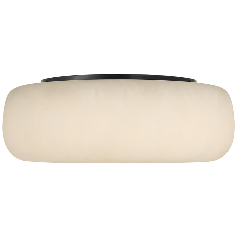 Visual Comfort Signature KW 4904ALB/BZ LED Flush Mount, Alabaster and Bronze