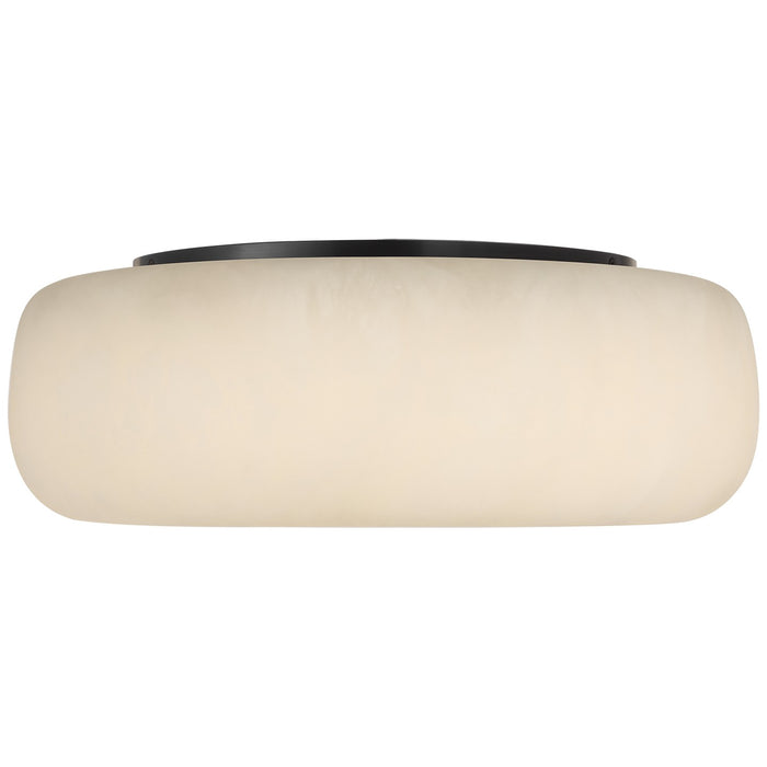 Visual Comfort Signature KW 4904ALB/BZ LED Flush Mount, Alabaster and Bronze
