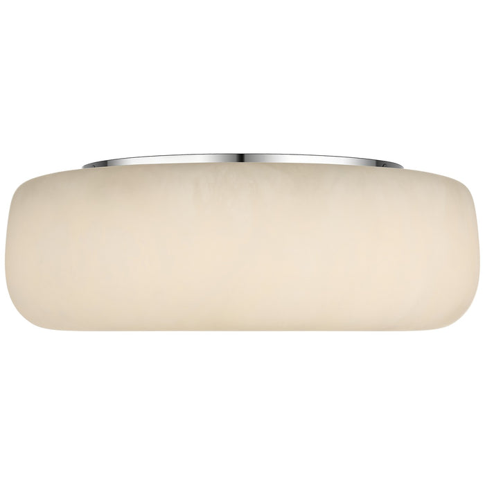 Visual Comfort Signature KW 4904ALB/PN LED Flush Mount, Alabaster and Polished Nickel