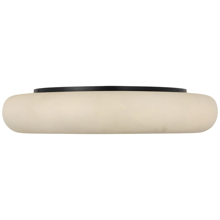 Visual Comfort Signature KW 4905ALB/BZ LED Flush Mount, Alabaster and Bronze