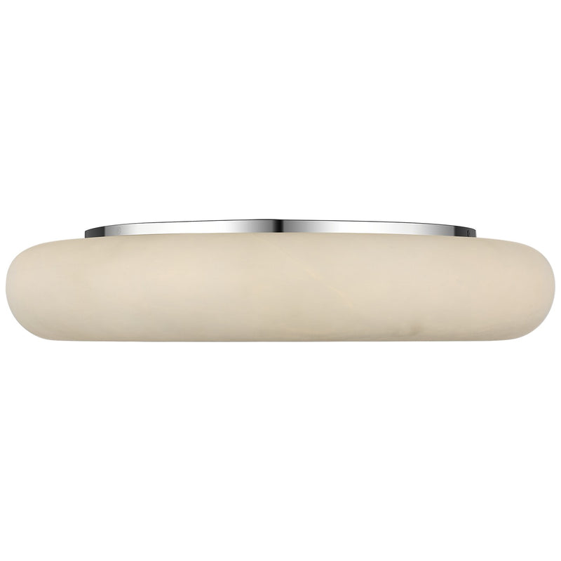 Visual Comfort Signature KW 4905ALB/PN LED Flush Mount, Alabaster and Polished Nickel