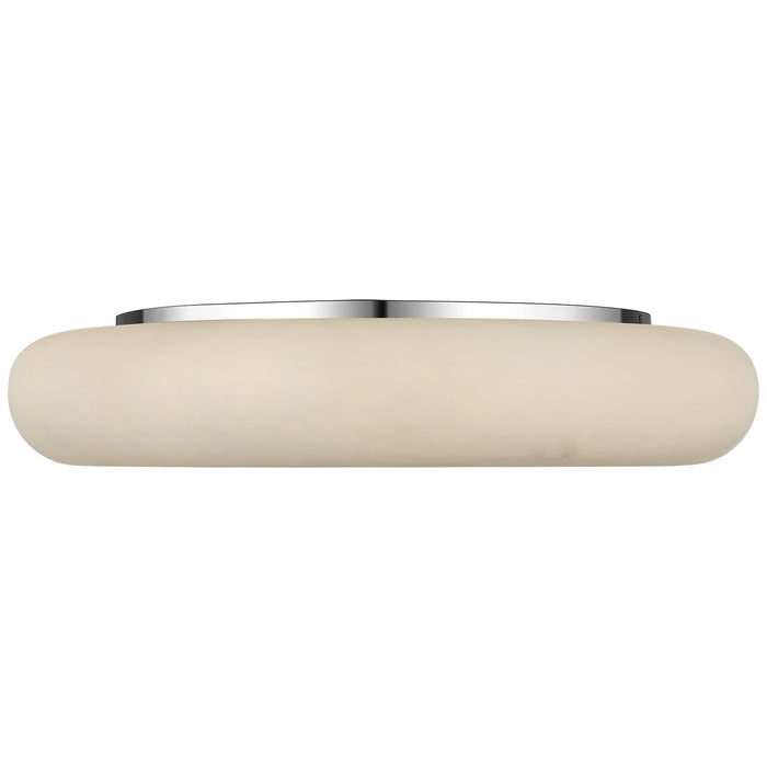 Visual Comfort Signature KW 4905ALB/PN LED Flush Mount, Alabaster and Polished Nickel