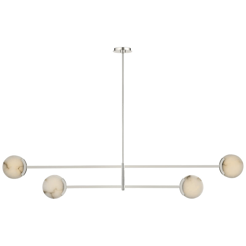 Visual Comfort Signature KW 5608PN-ALB LED Chandelier, Polished Nickel