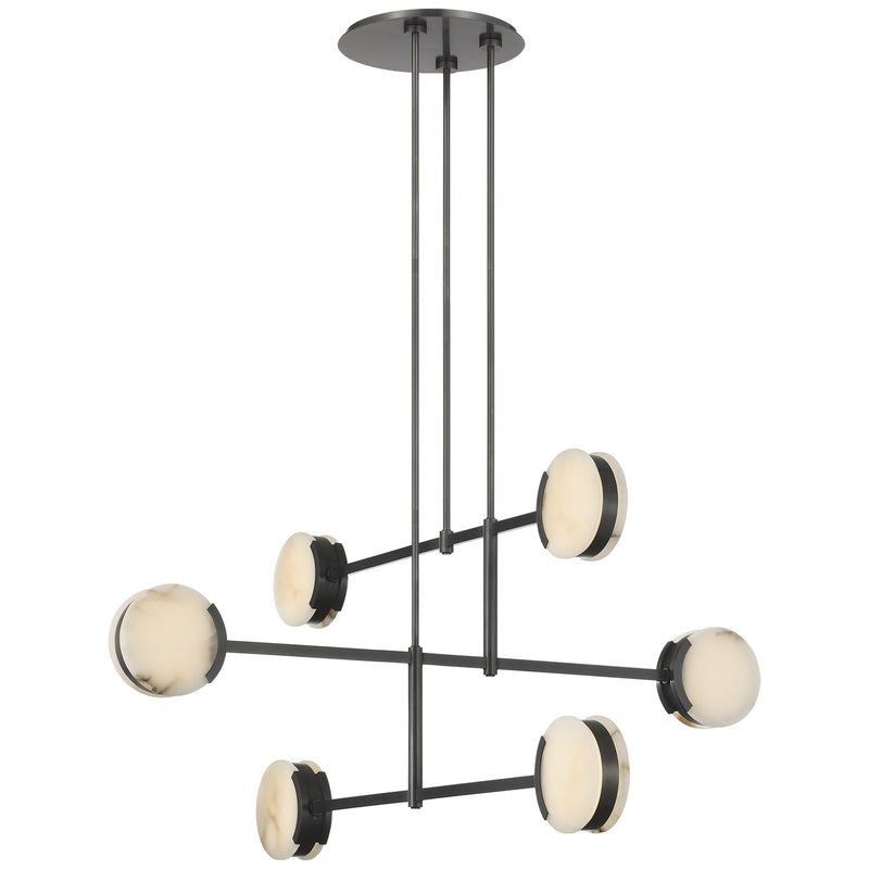 Visual Comfort Signature KW 5609BZ-ALB LED Chandelier, Bronze