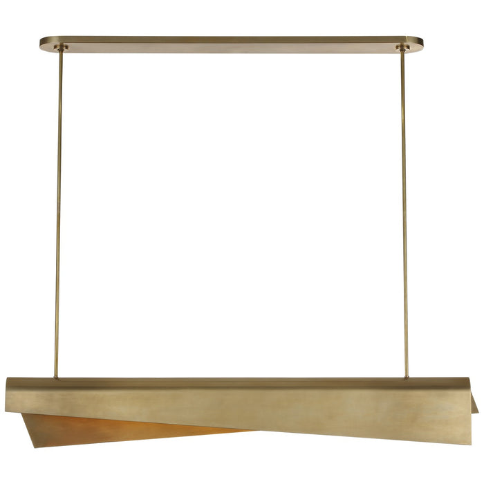 Visual Comfort Signature KW 5633AB LED Pendant, Antique-Burnished Brass