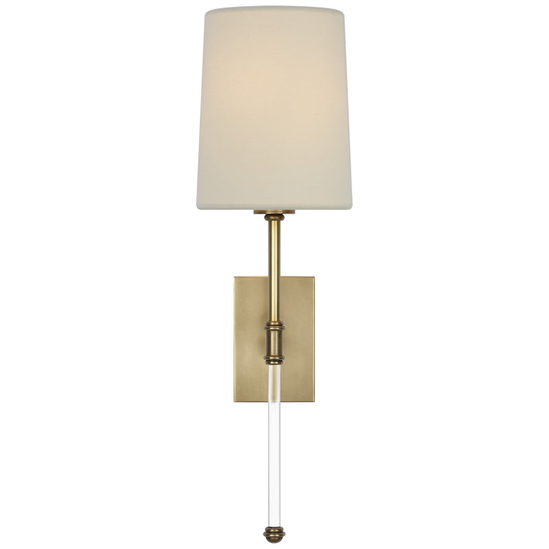 Visual Comfort Signature SK 2014HAB-L LED Wall Sconce, Hand-Rubbed Antique Brass