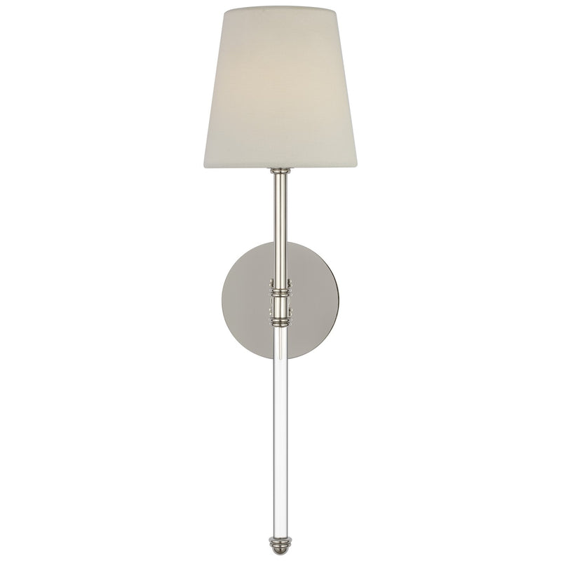 Visual Comfort Signature SK 2019PN-L-CL LED Wall Sconce, Polished Nickel