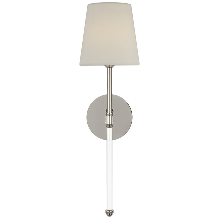 Visual Comfort Signature SK 2019PN-L-CL LED Wall Sconce, Polished Nickel