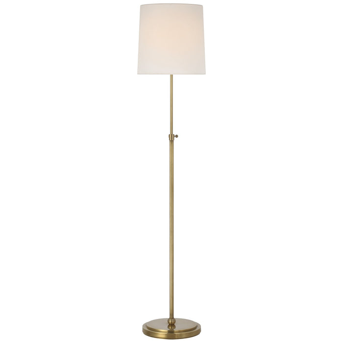 Visual Comfort Signature TOB 1022HAB-L-CL LED Floor Lamp, Hand-Rubbed Antique Brass