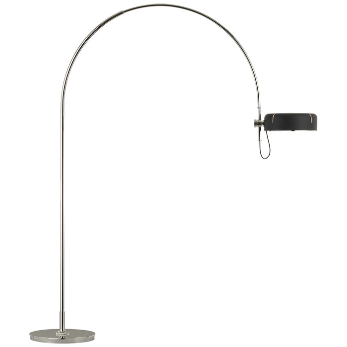 Visual Comfort Signature TOB 1132PN-BLK LED Floor Lamp, Polished Nickel