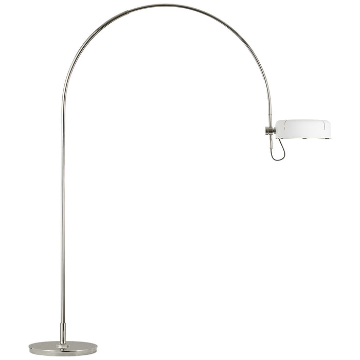 Visual Comfort Signature TOB 1132PN-WHT LED Floor Lamp, Polished Nickel