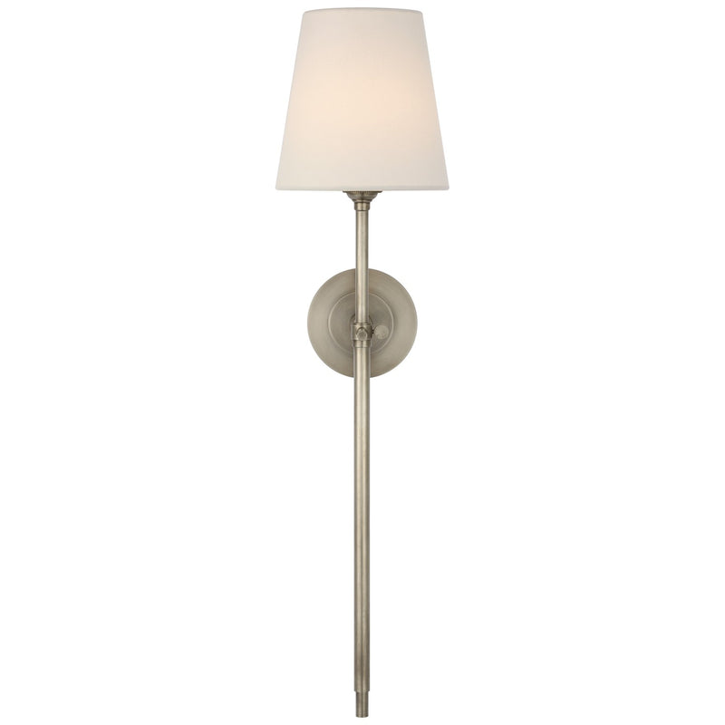 Visual Comfort Signature TOB 2044AN-L-CL LED Wall Sconce, Antique Nickel