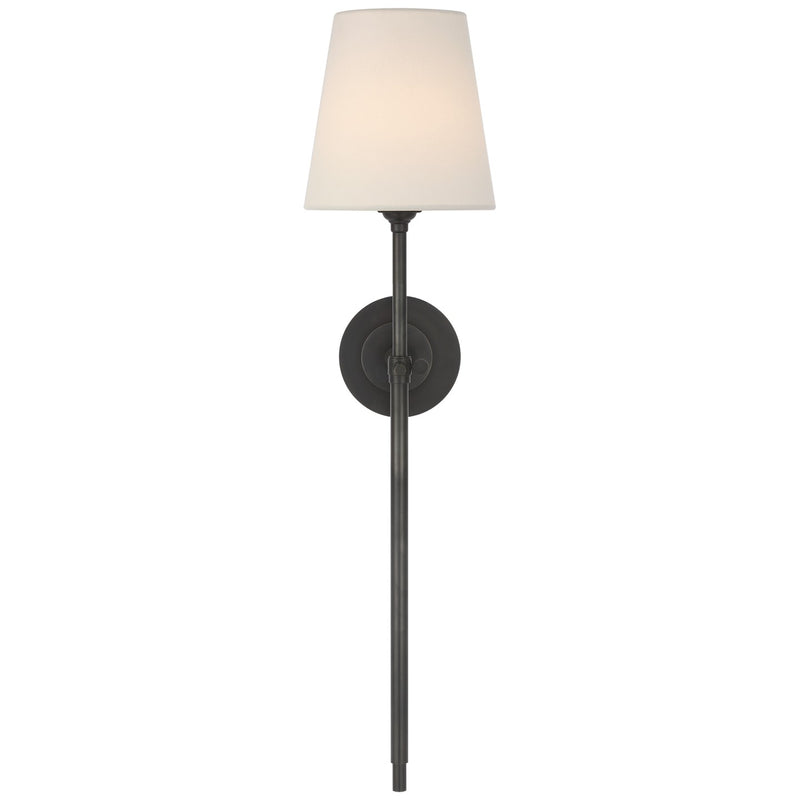 Visual Comfort Signature TOB 2044BZ-L-CL LED Wall Sconce, Bronze