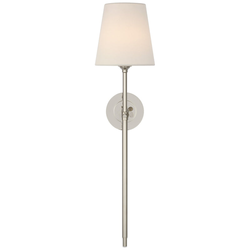 Visual Comfort Signature TOB 2044PN-L-CL LED Wall Sconce, Polished Nickel