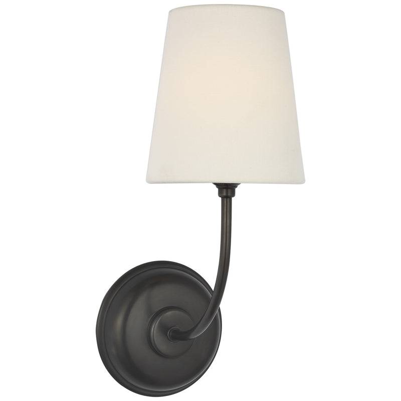 Visual Comfort Signature TOB 2077BZ-L-CL LED Wall Sconce, Bronze