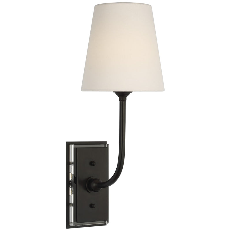 Visual Comfort Signature TOB 2189BZ-L-CL LED Wall Sconce, Bronze