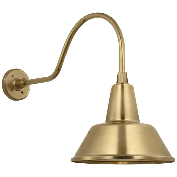 Visual Comfort Signature TOB 2802HAB/S1-HAB LED Barn Light, Hand-Rubbed Antique Brass