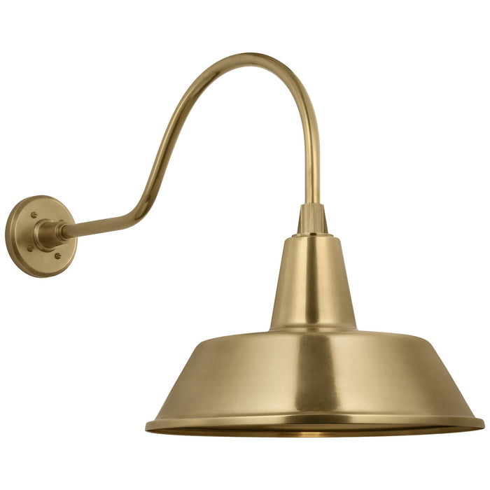 Visual Comfort Signature TOB 2802HAB/S2-HAB LED Barn Light, Hand-Rubbed Antique Brass