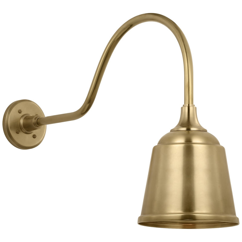 Visual Comfort Signature TOB 2802HAB/S5-HAB LED Barn Light, Hand-Rubbed Antique Brass