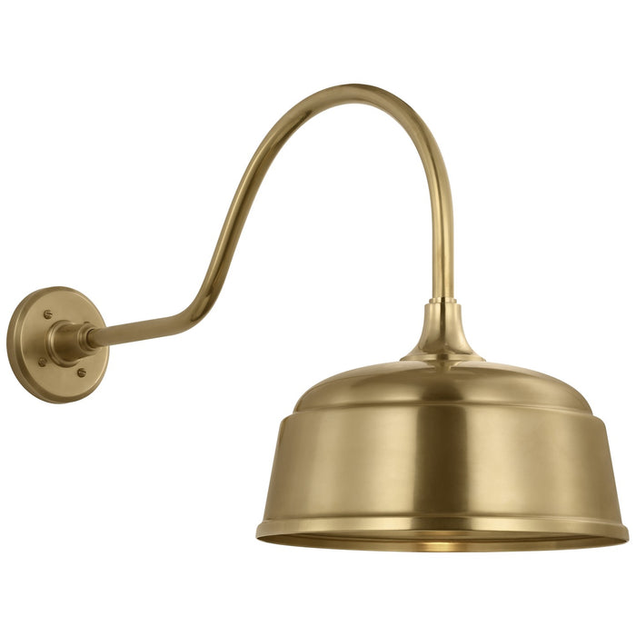 Visual Comfort Signature TOB 2802HAB/S6-HAB LED Barn Light, Hand-Rubbed Antique Brass