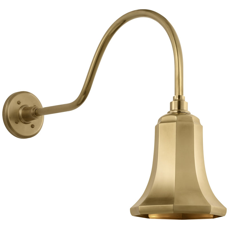 Visual Comfort Signature TOB 2802HAB/S8-HAB LED Barn Light, Hand-Rubbed Antique Brass