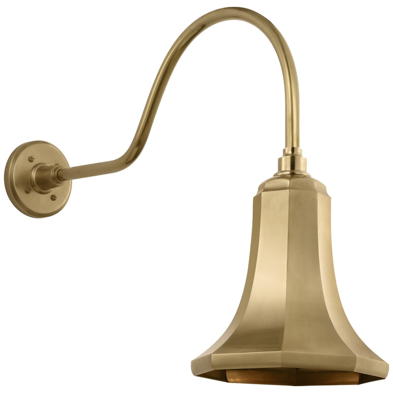 Visual Comfort Signature TOB 2802HAB/S9-HAB LED Barn Light, Hand-Rubbed Antique Brass