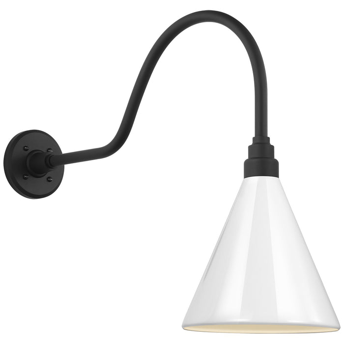 Visual Comfort Signature TOB 2802MBK/S10-WHT LED Barn Light, Matte Black