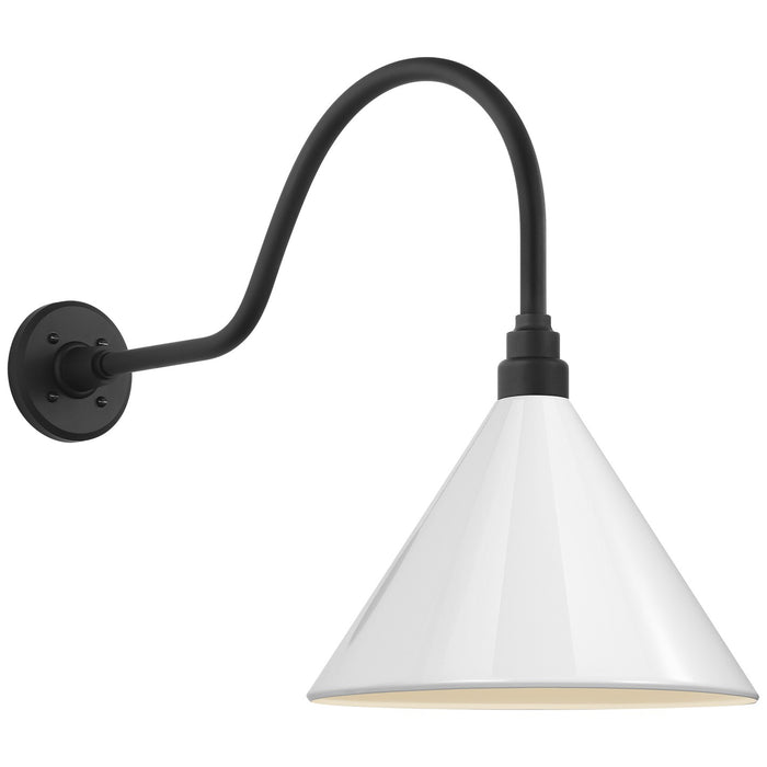 Visual Comfort Signature TOB 2802MBK/S11-WHT LED Barn Light, Matte Black