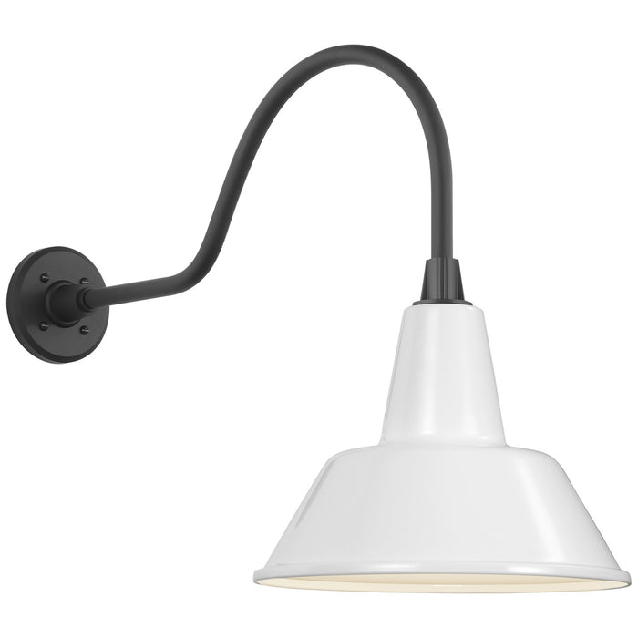 Visual Comfort Signature TOB 2802MBK/S1-WHT LED Barn Light, Matte Black