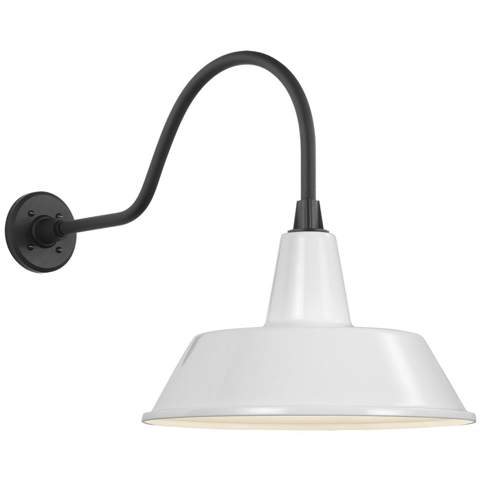 Visual Comfort Signature TOB 2802MBK/S2-WHT LED Barn Light, Matte Black