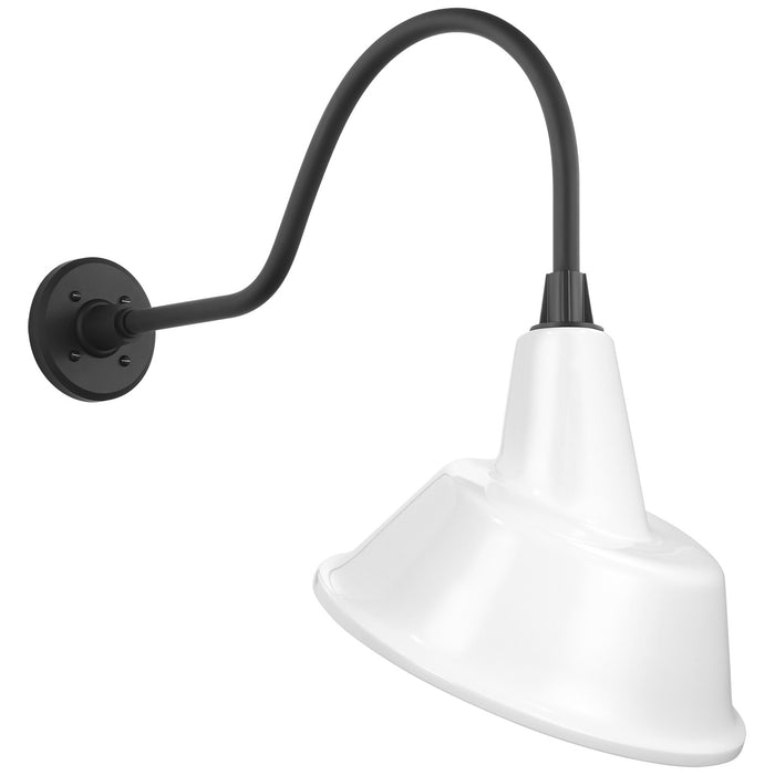 Visual Comfort Signature TOB 2802MBK/S3-WHT LED Barn Light, Matte Black