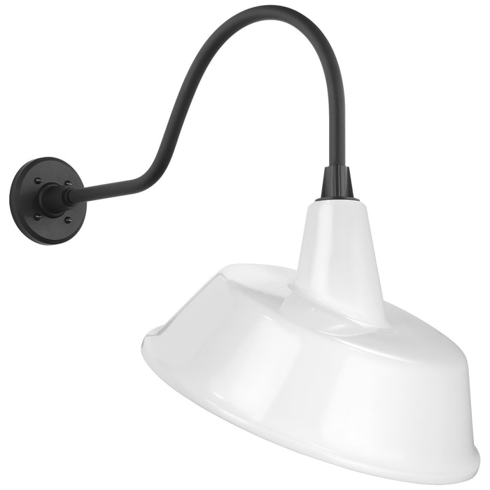 Visual Comfort Signature TOB 2802MBK/S4-WHT LED Barn Light, Matte Black