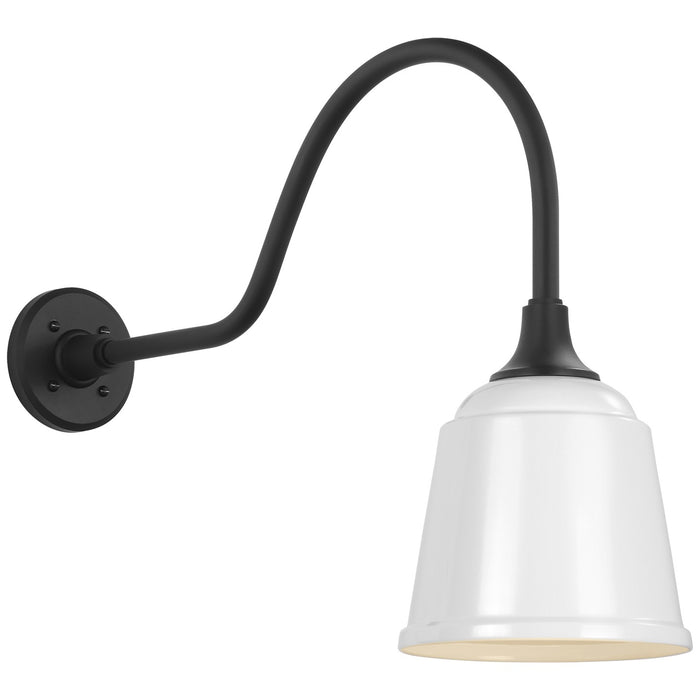 Visual Comfort Signature TOB 2802MBK/S5-WHT LED Barn Light, Matte Black